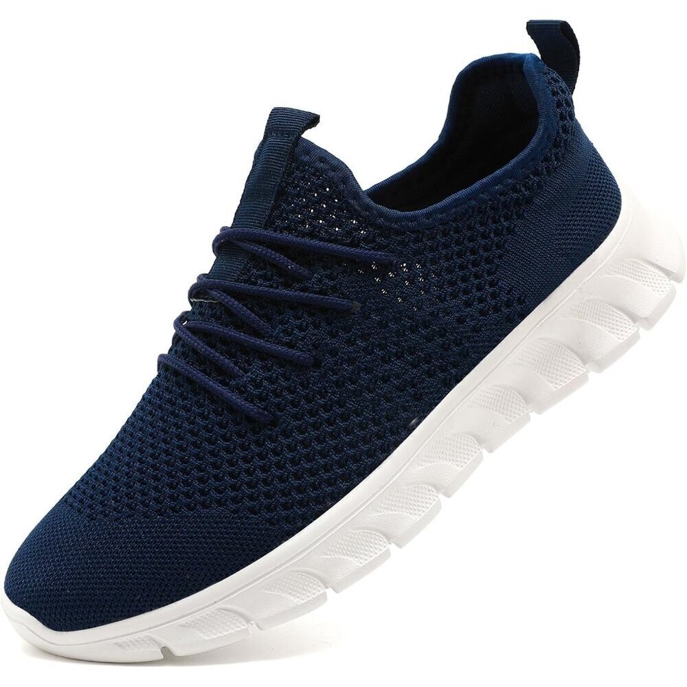 Women's  I Blue White Shoes Running Sneakers Tennis Non Slip Walking Comfortable